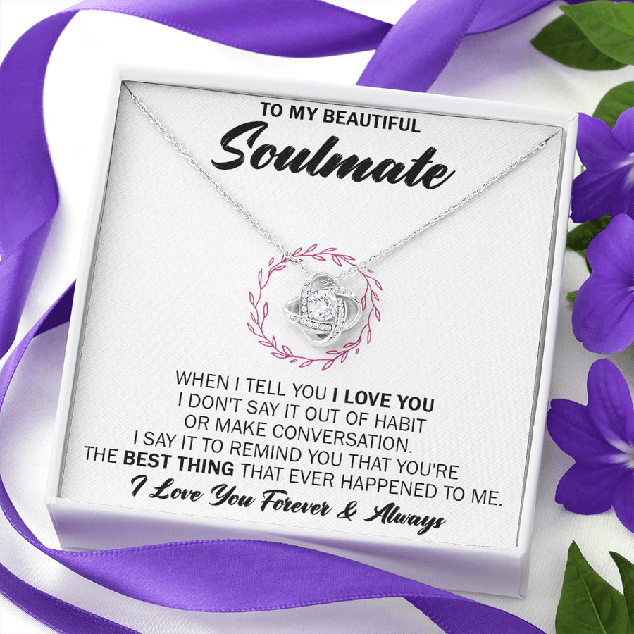 Cadeau pour votre âme sœur - Par habitude - Collier nœud d'amour