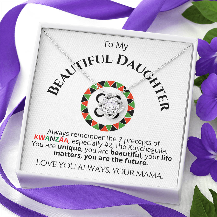 Kwanzaa Necklace Gift to Daughter from Mama