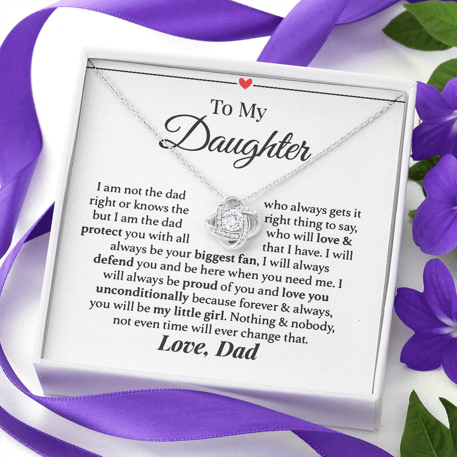 Daughter Love & Protection Love Knot Necklace