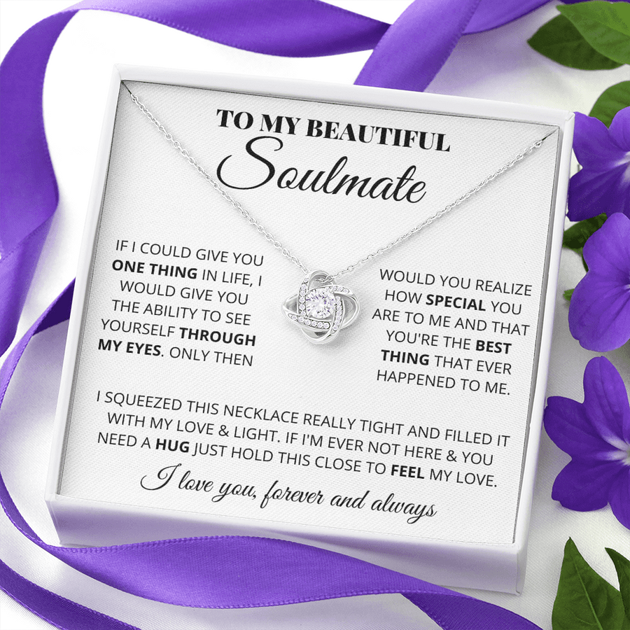 To My Beautiful Soulmate Necklace, Gift For Wife, Girlfriend, Anniversary Gift For Wife