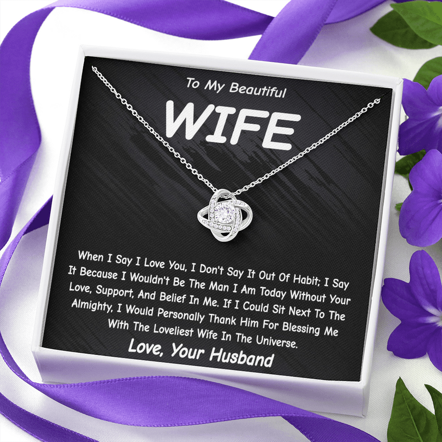 Husband To Wife Gift - Love Knot Necklace
