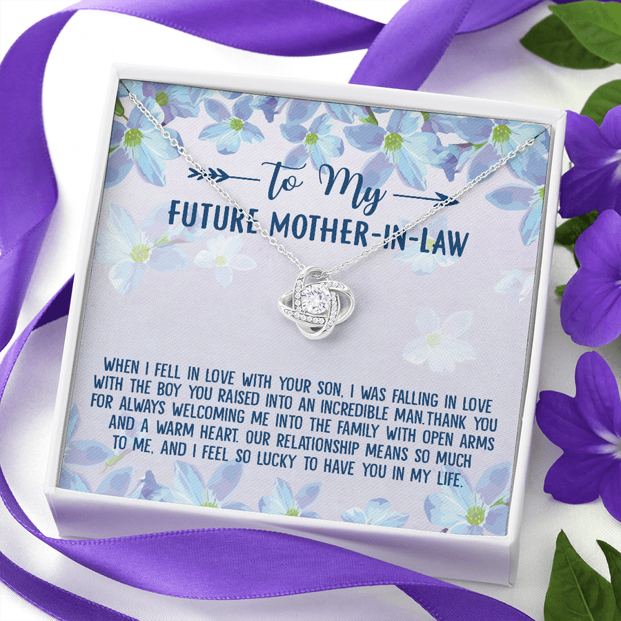 To My Future Mother in Law Necklace From Her | Gift to Mother-in-law for Christmas Birthday Mother's Day, Message Card to Mom-in-law - Gift to My Mother-in-law on Wedding Day|birthday Gifts