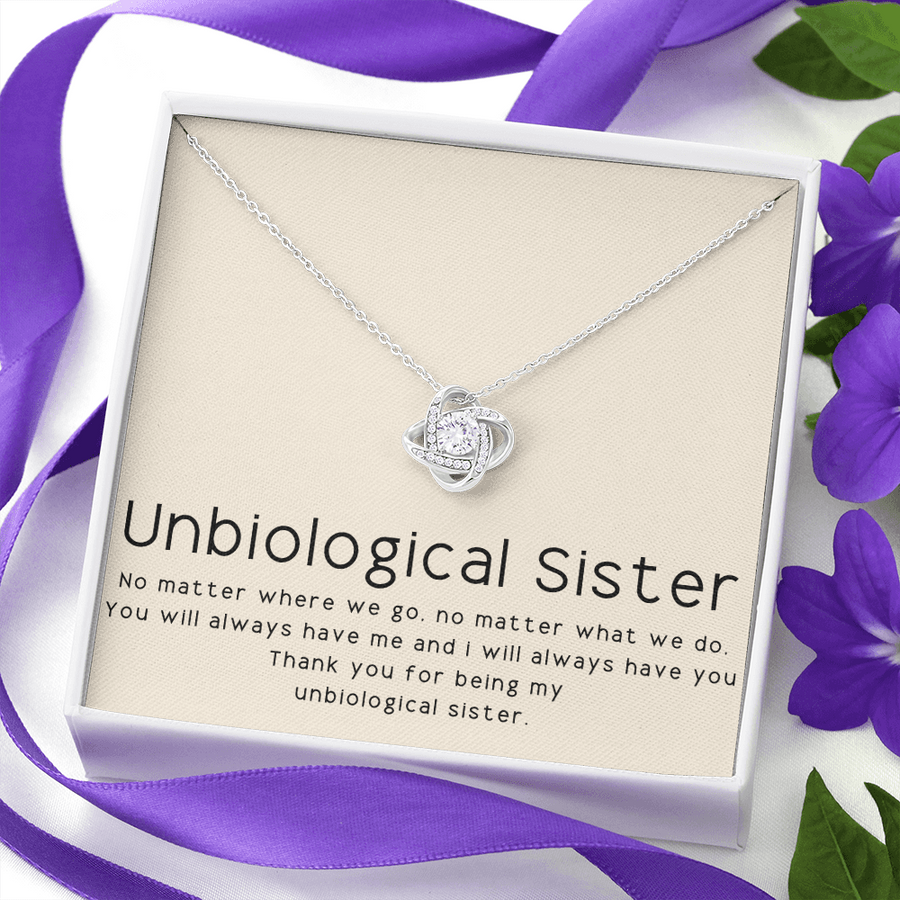 Unbiological Sister Necklace - Soul Sister - Sorority Sister - Sister in Law Necklace - to My Unbiological Sister Christmas Gift for Best Friend Gift Jewelry to My Best Friend Present for Bff Birthday Gift