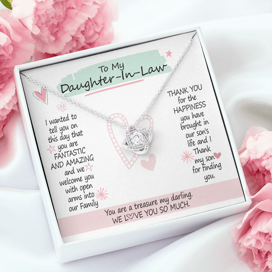 "A Gift For Daughter In Law" Love Knot Necklace - You Are A Treasure