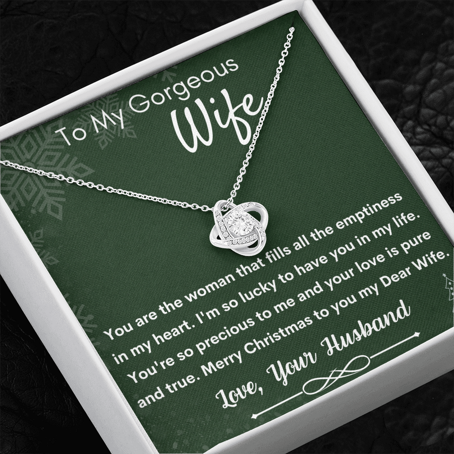 To My Gorgeous Wife - Merry Christmas - Necklace