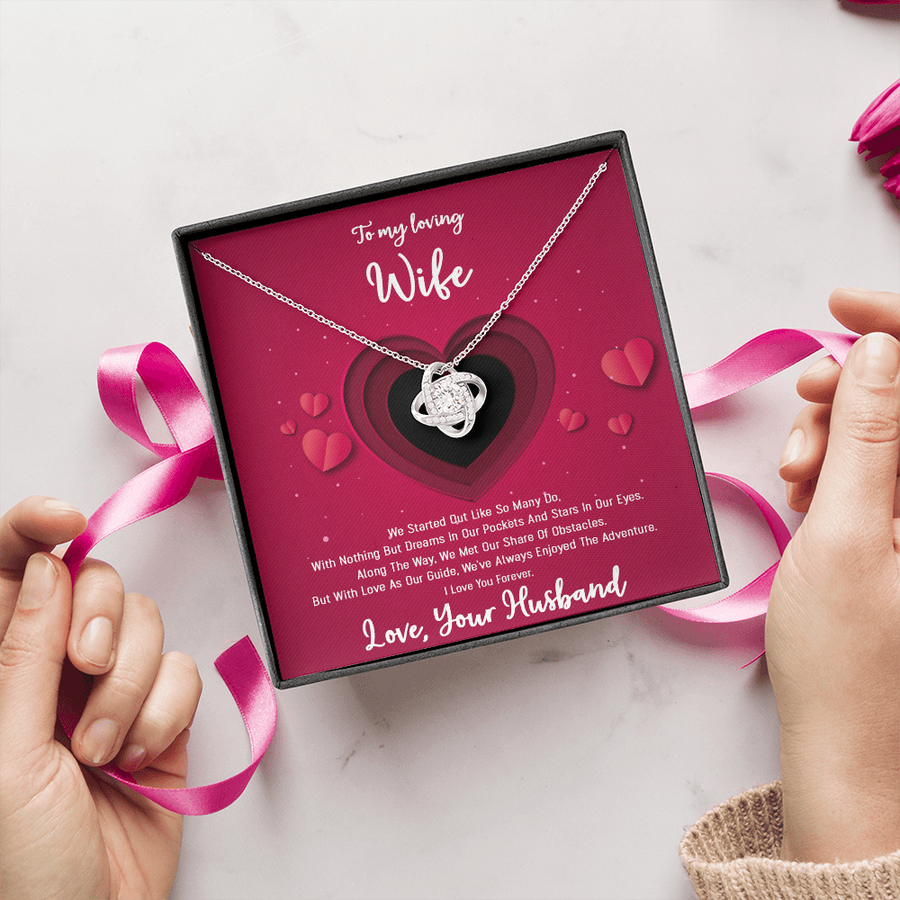 To My Wife - Christmas Love Knot Necklace