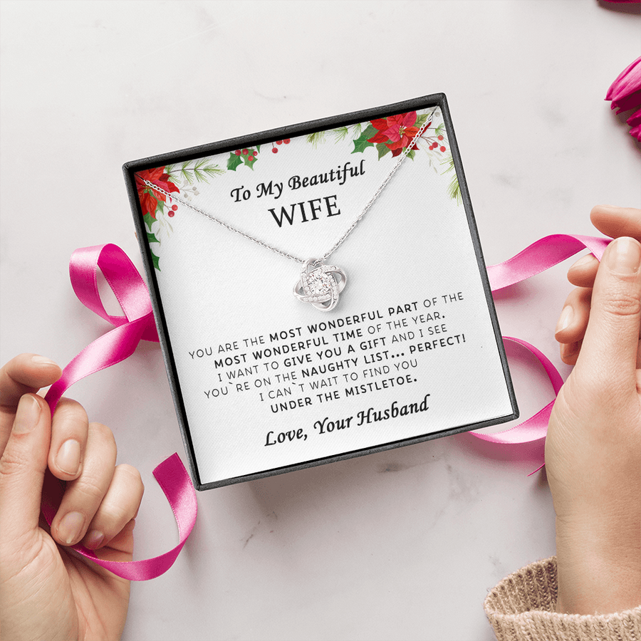 To My Beautiful Wife | Necklace with Message Card |