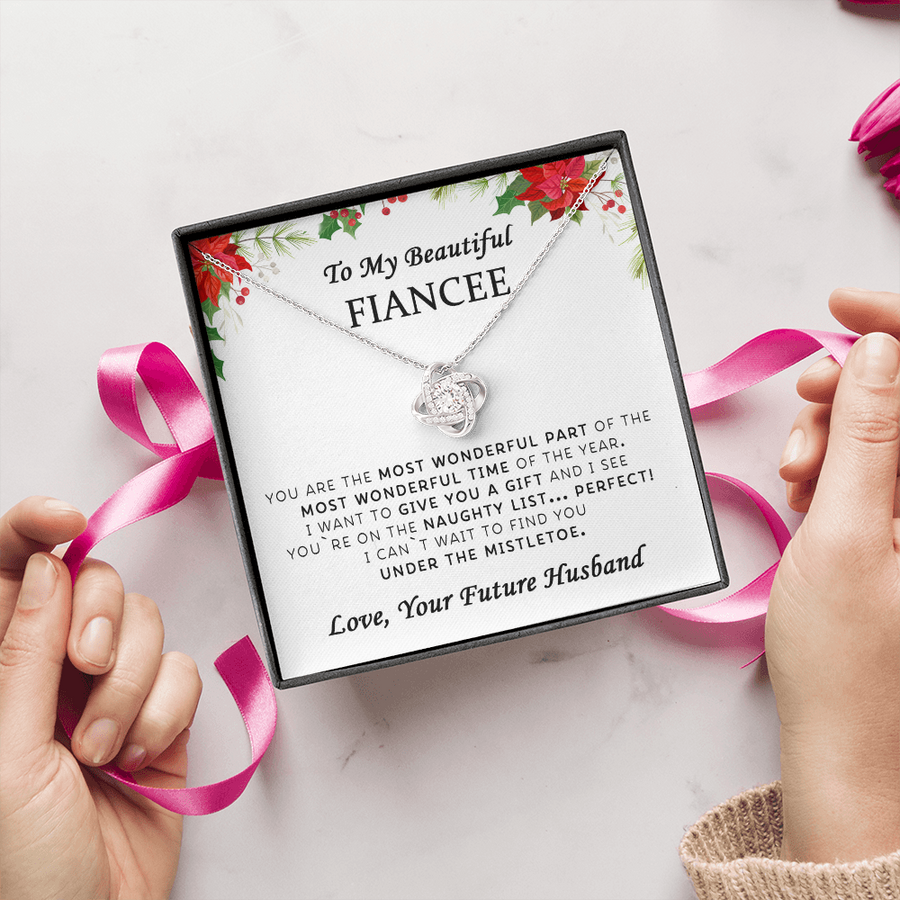 To My Beautiful Fiancee | Necklace with Message Card |