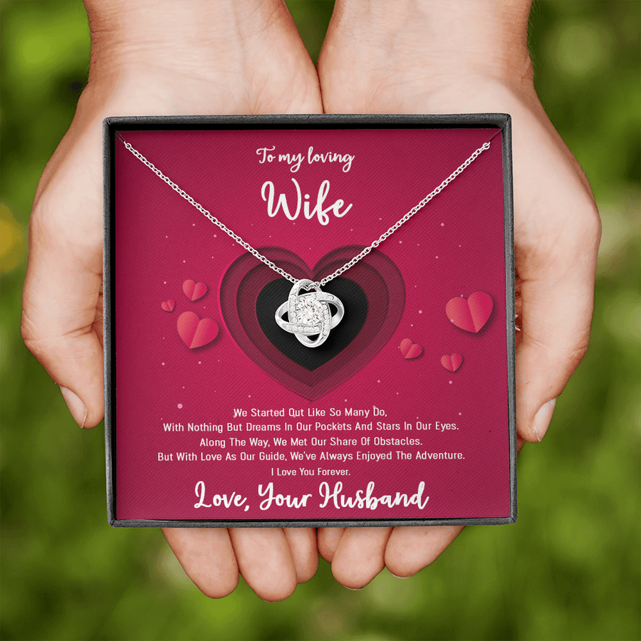 To My Wife - Christmas Love Knot Necklace
