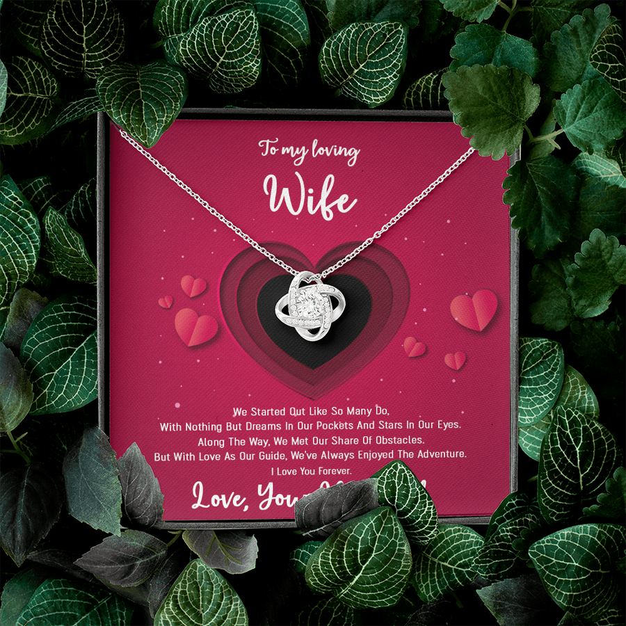 To My Wife - Christmas Love Knot Necklace