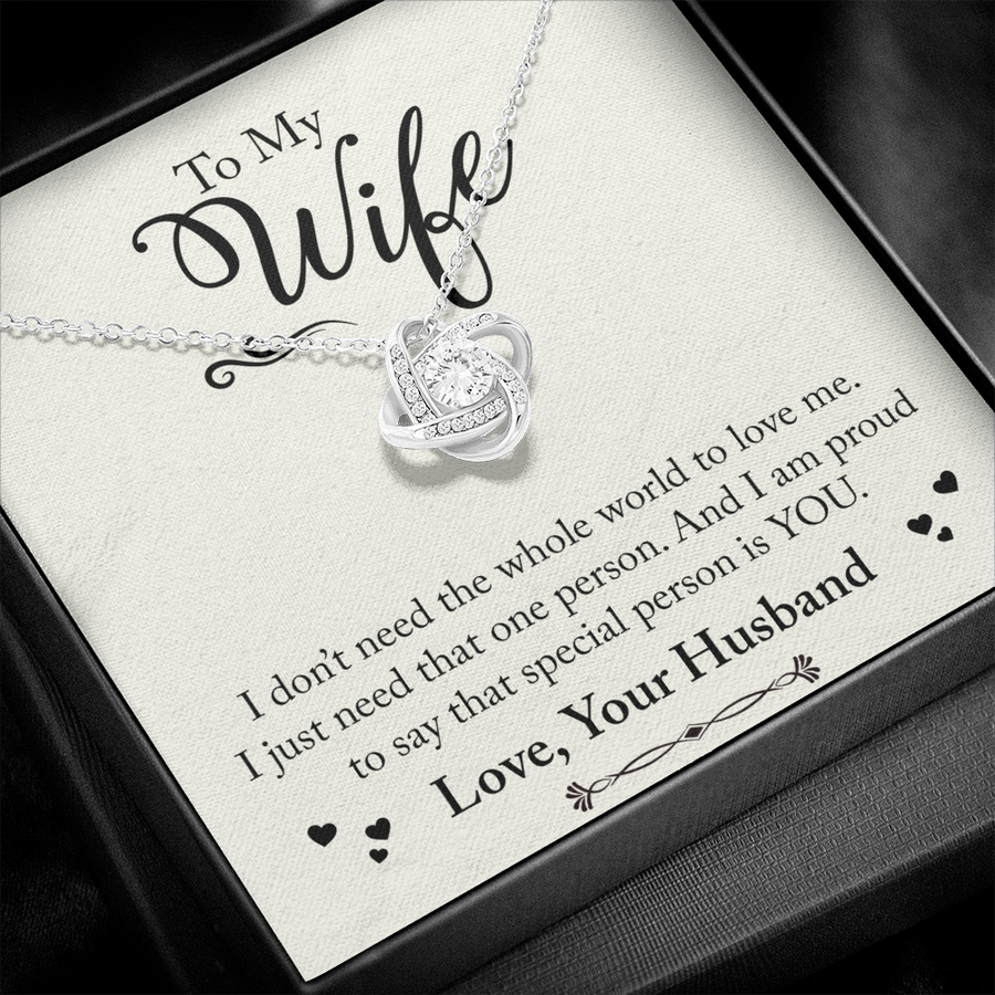 To My WIfe To My Wife Necklace, Love Knot, Anniversary Gift for Wife, Birthday Gift for Wife, Gift for Wife, Necklace for Wife, Gift for Wife Birthday