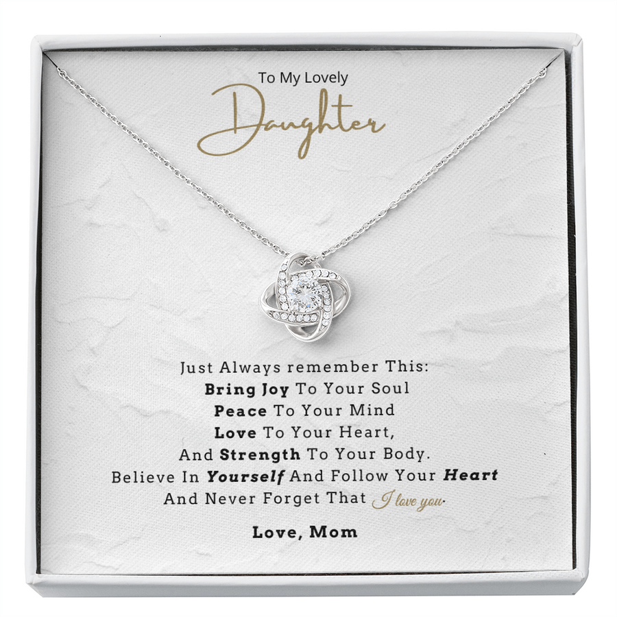 (ALMOST SOLD OUT) To My Lovely Daughter | Joy, Peace, Love, and Strength | Necklace