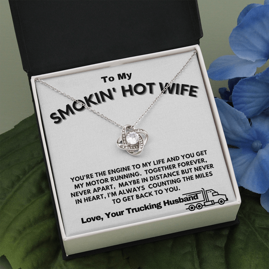 To My Smokin' Hot Wife from Truck Driver Husband Necklace