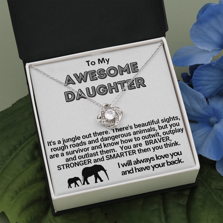 Awesome Daughter Necklace Gift from Mom or Dad