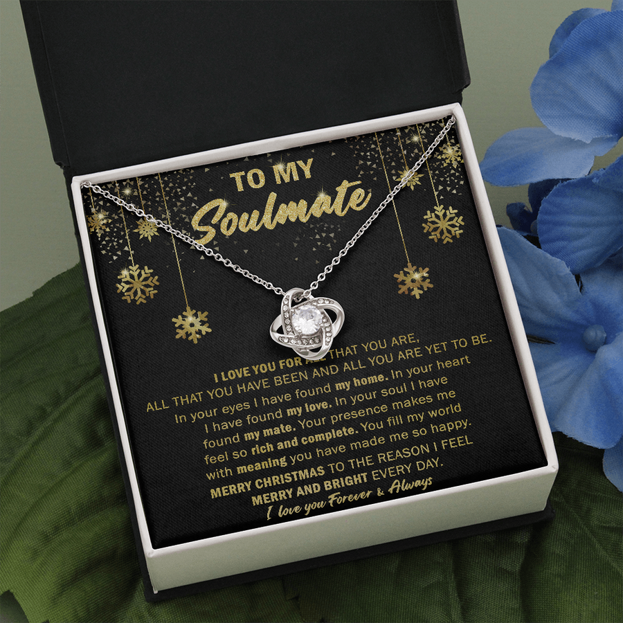 Gift For Your Soulmate Christmas - Fill My Wolrd - Love Knot Necklace