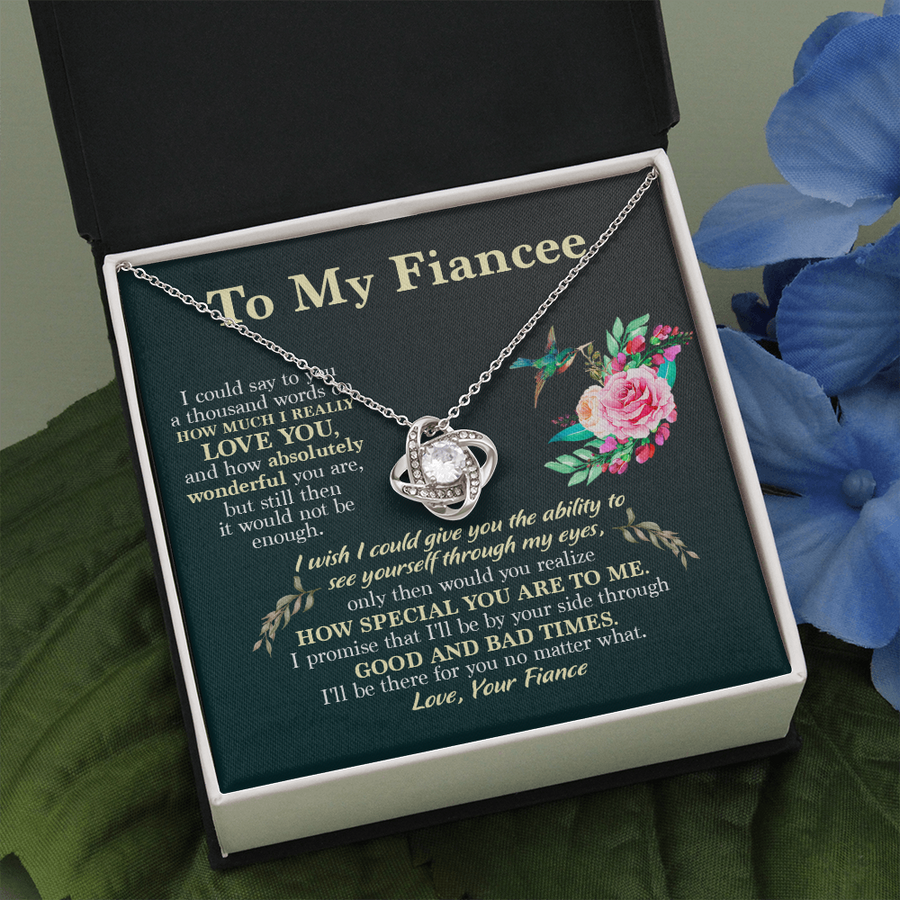 (FE003) Love Knot Necklace // Gift For FIANCEE