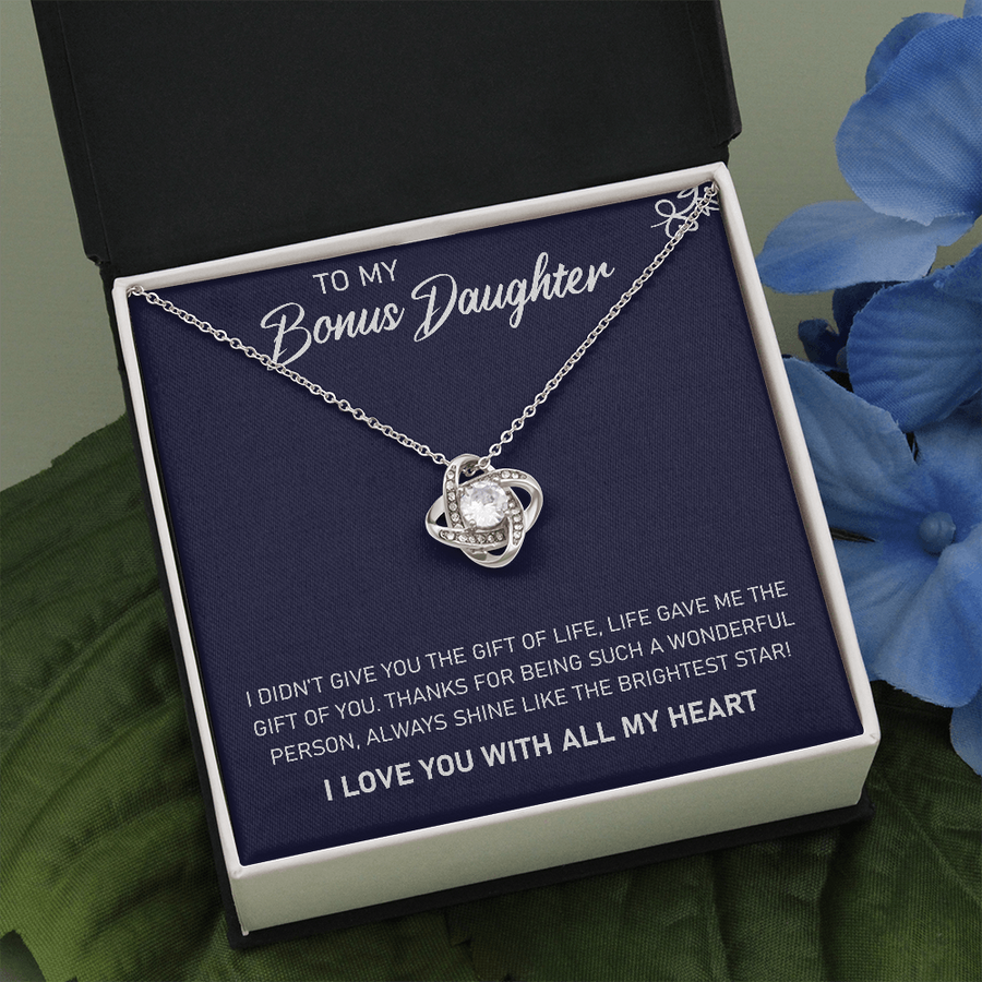 To My Bonus Daughter - Blue Necklace