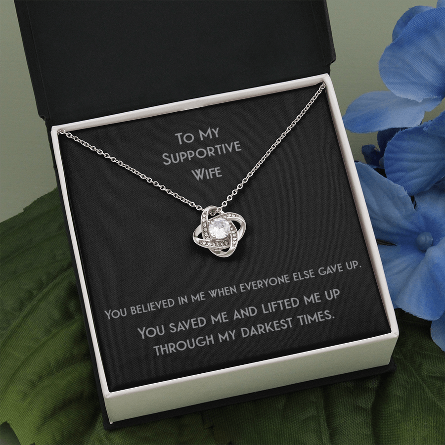 Love Knot For Your Supportive Wife Who Saved You And Lifted You Up Necklace