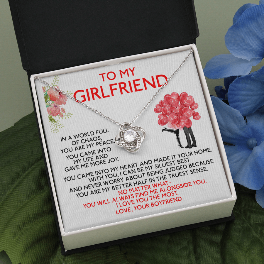 (GF002) Love Knot Necklace // Gift For Girlfriend