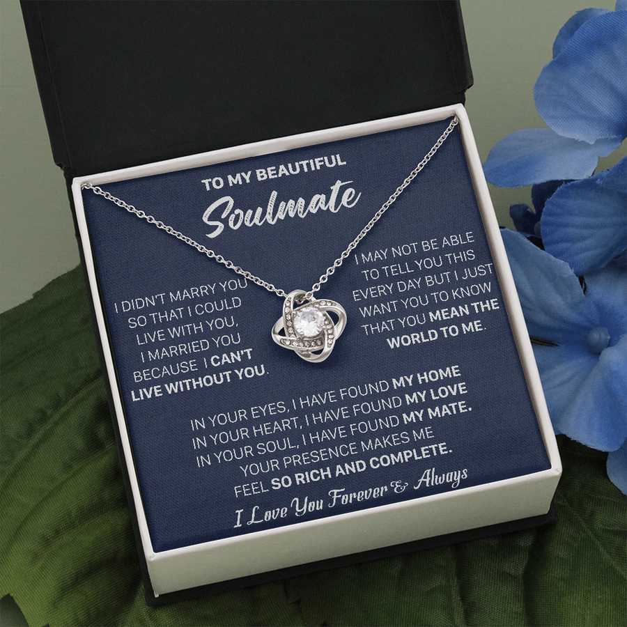 Gift For Your Soulmate Christmas - Marry You - Love Knot Necklace