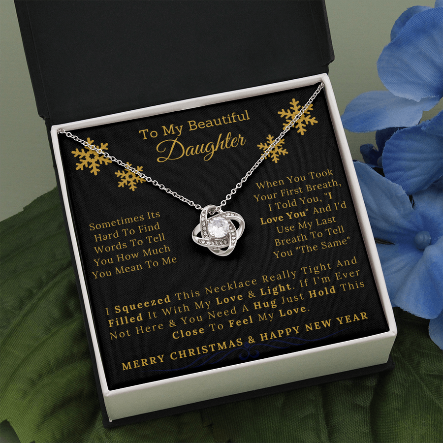To My Beautiful Daughter Necklace, Gift For Daughter, Christmas Gift To Daughter