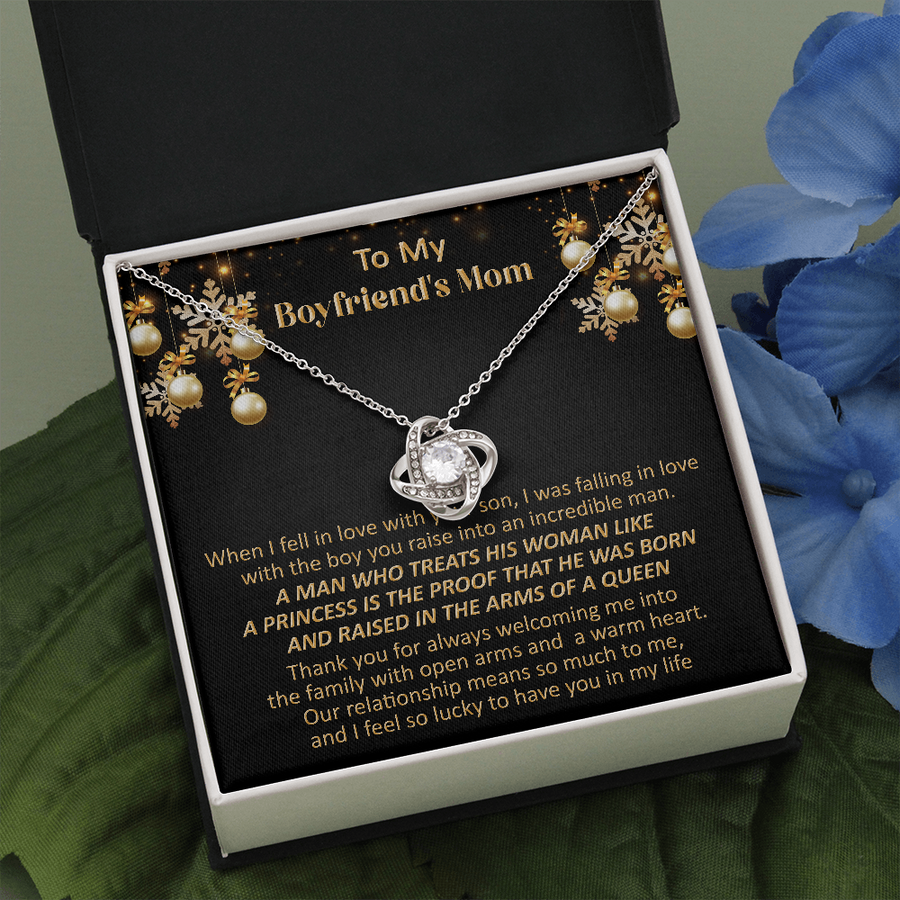 Gift For Boyfriend's Mom Christmas - Welcome Me - Love Knot Necklace