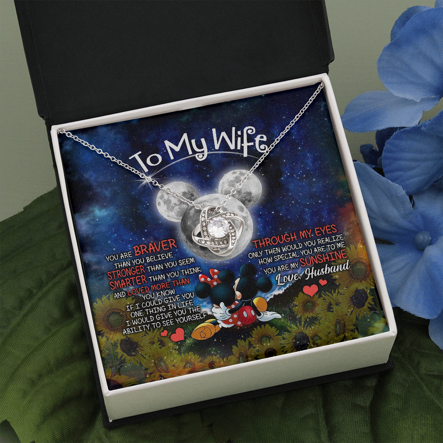 To My Wife - You Are My Sunshine Love Knot Necklace