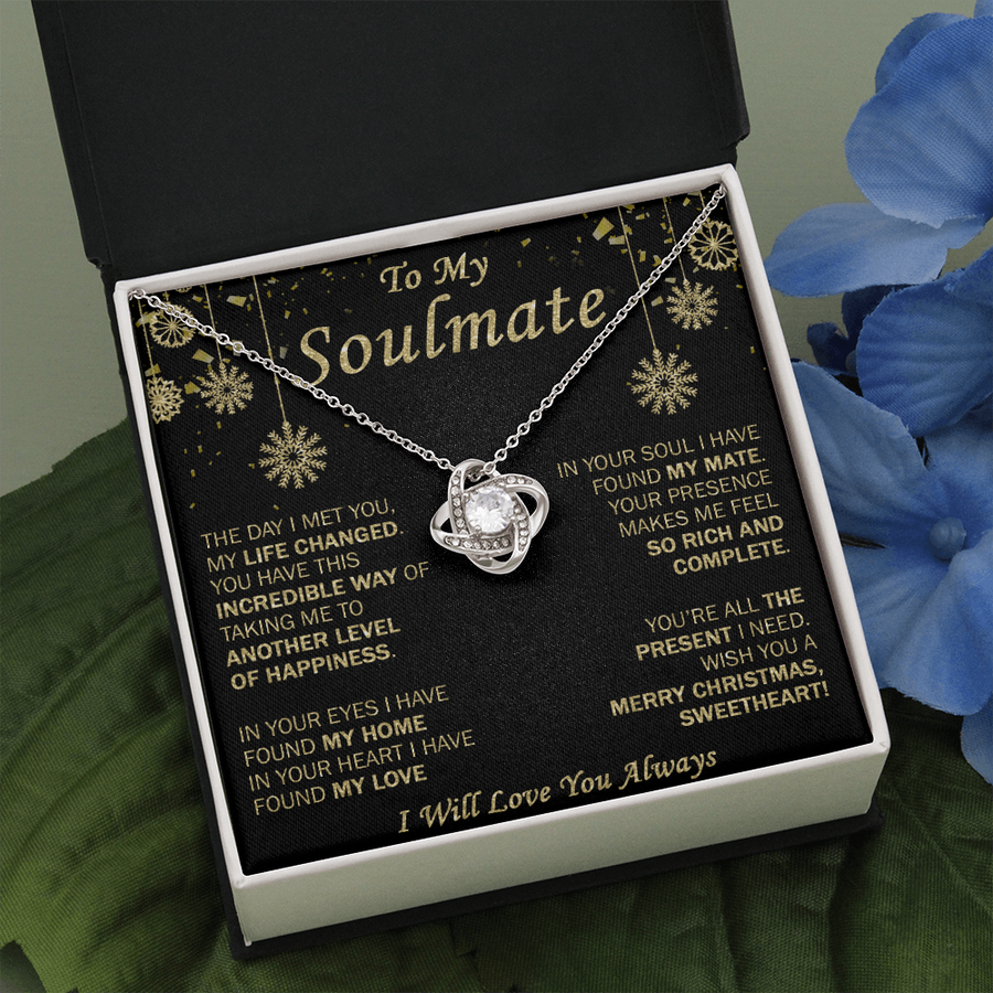 Gift For Your Soulmate Christmas - Meet You - Love Knot Necklace