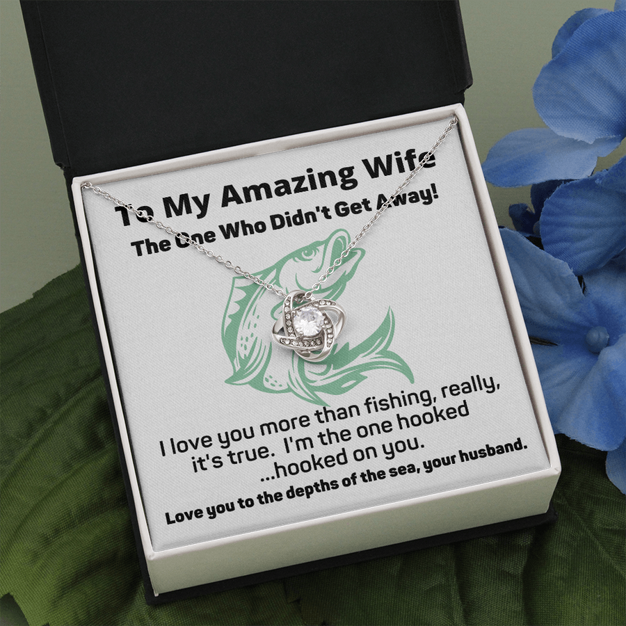 I'm Hooked on You Amazing Wife Necklace Gift from Husband
