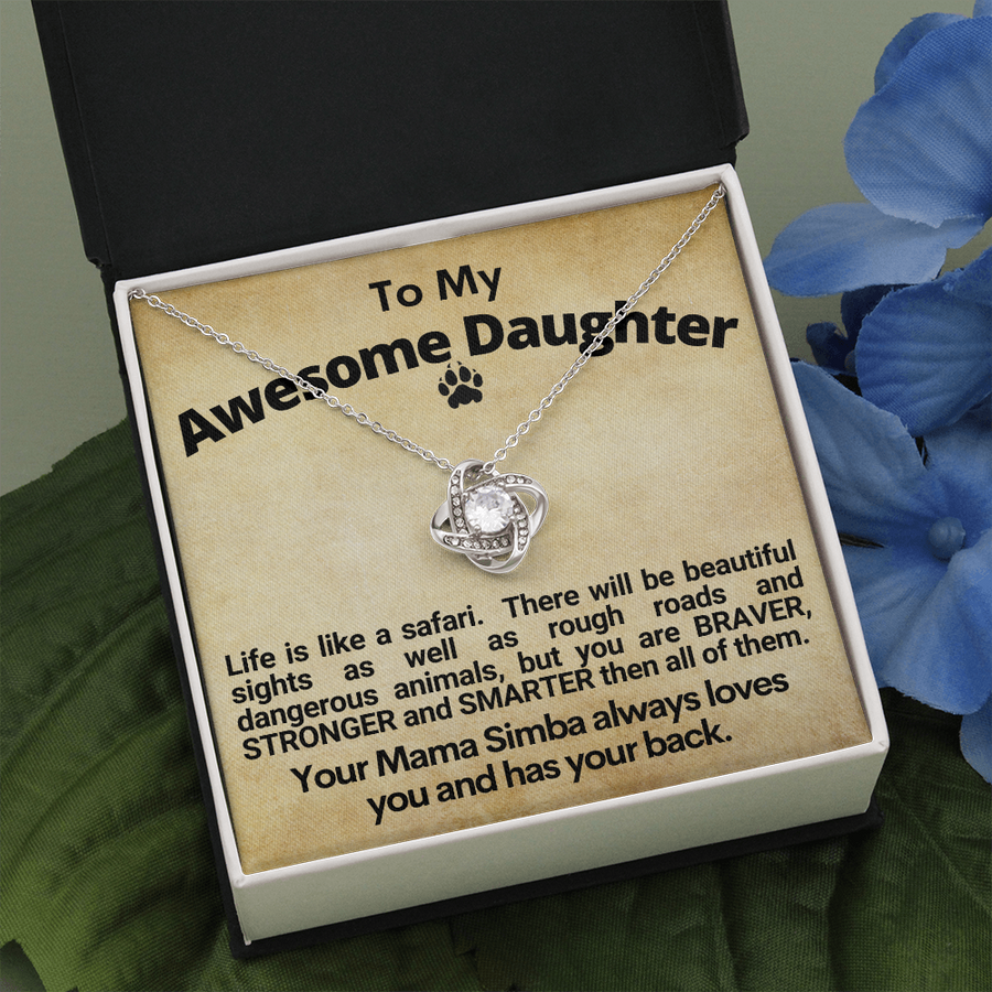 To My Awesome Daughter Necklace Gift from MOM