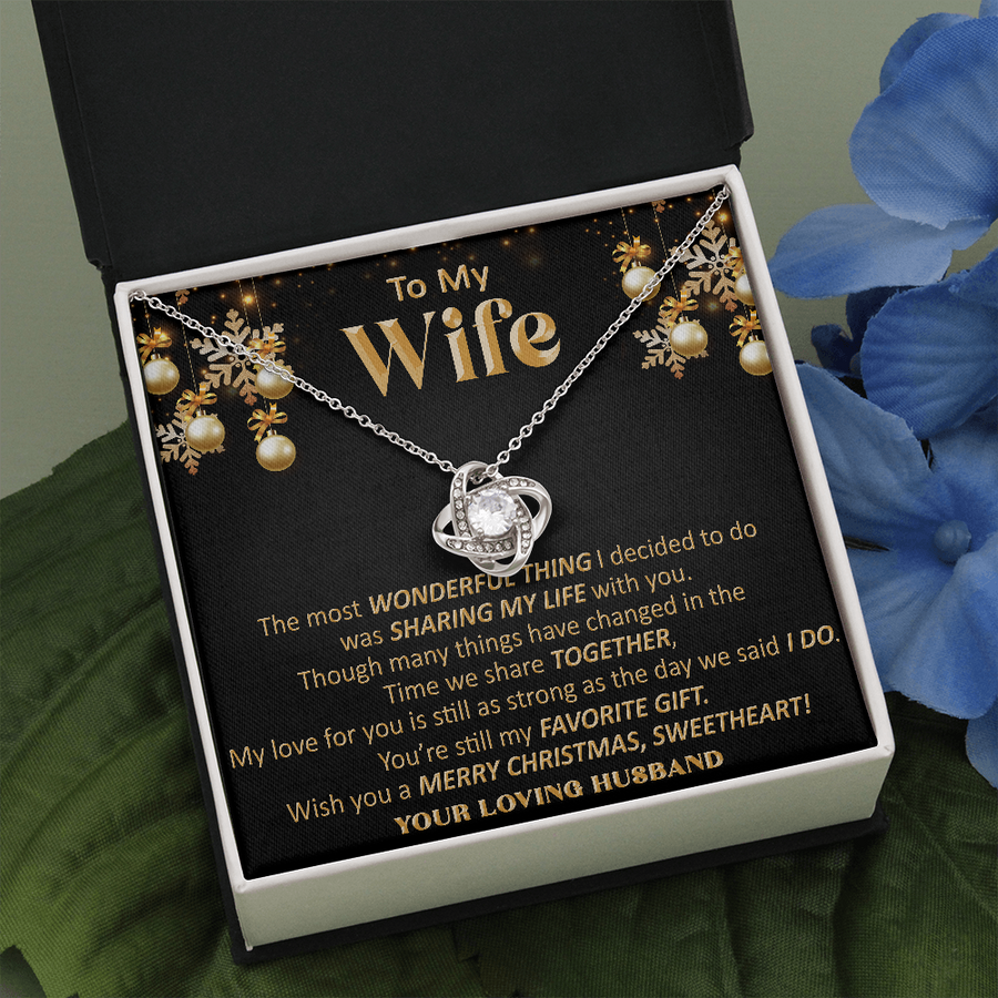 Gift For Wife Christmas - Wonderful Thing - Love Knot Necklace
