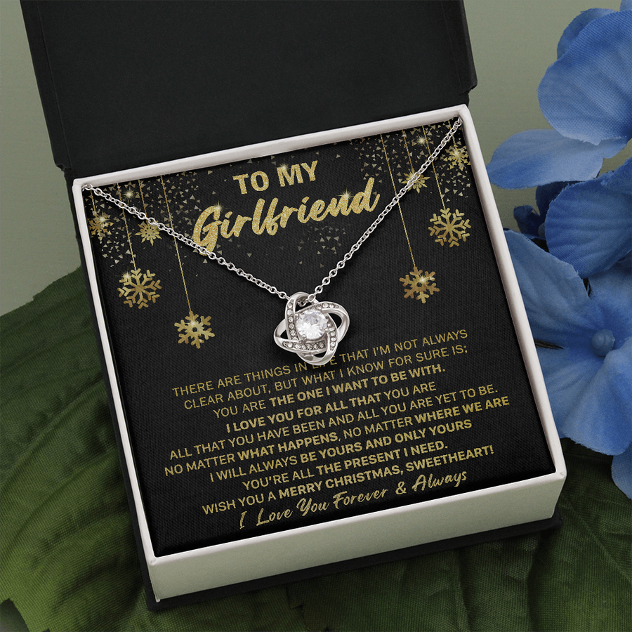 Gift For Girlfriend Christmas - Only Yours - Love Knot Necklace