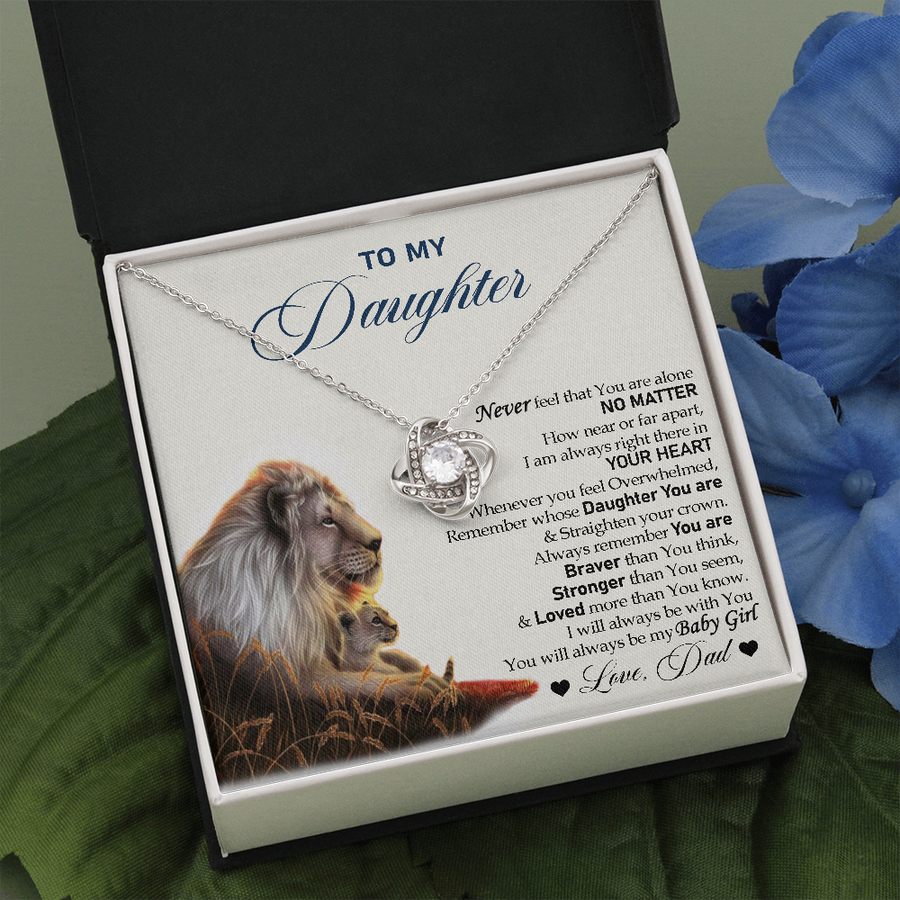 To My Daughter - My Baby Girl | Love Knot Necklace