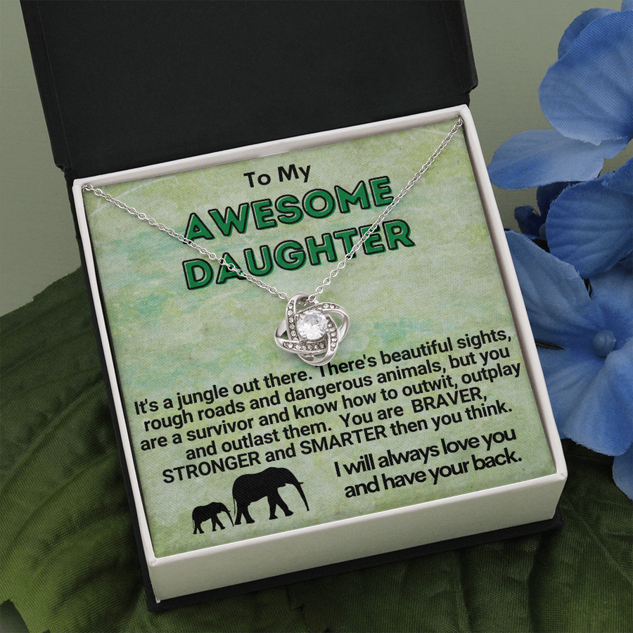 Awesome Daughter Necklace Gift From Mom or Dad
