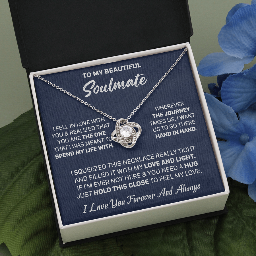 Gift For Your Soulmate Christmas - Feel My Love - Love Knot Necklace