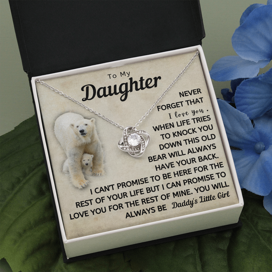 Daughter This Old Bear Will Always Have Your Back Necklace (d.lk.005)