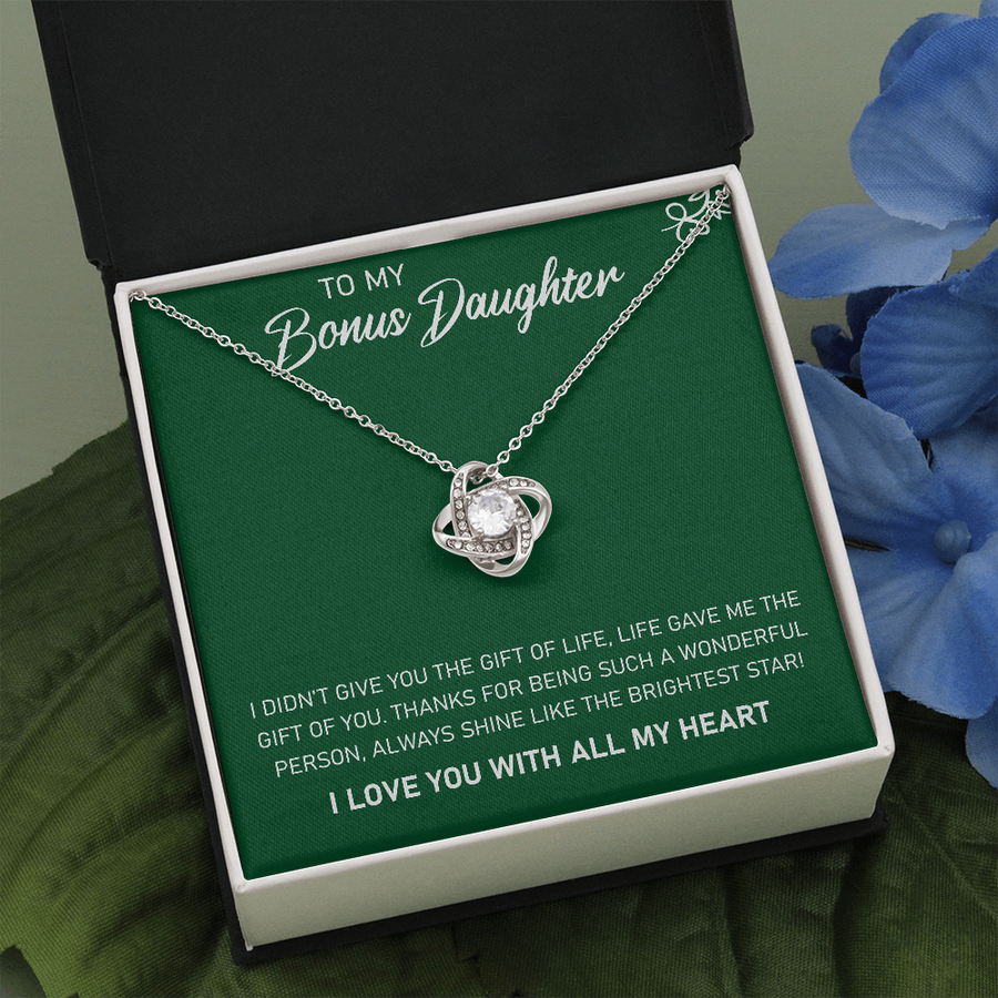 To My Bonus Daughter - Green Necklace