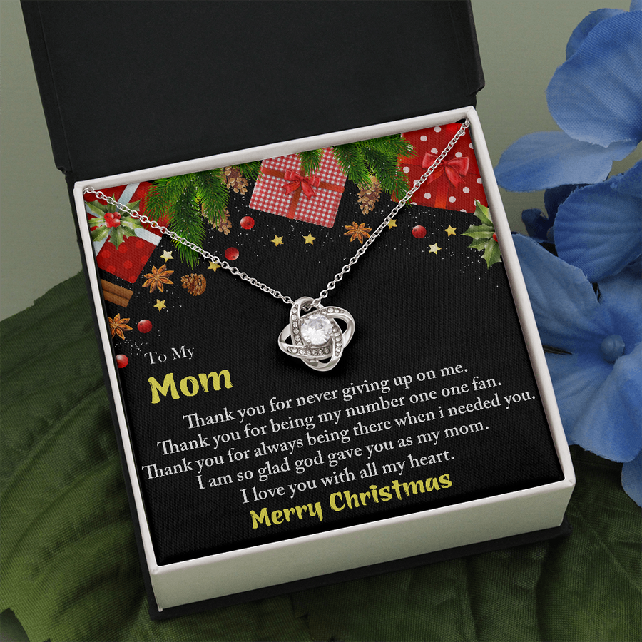to my mom merry xmas Necklace