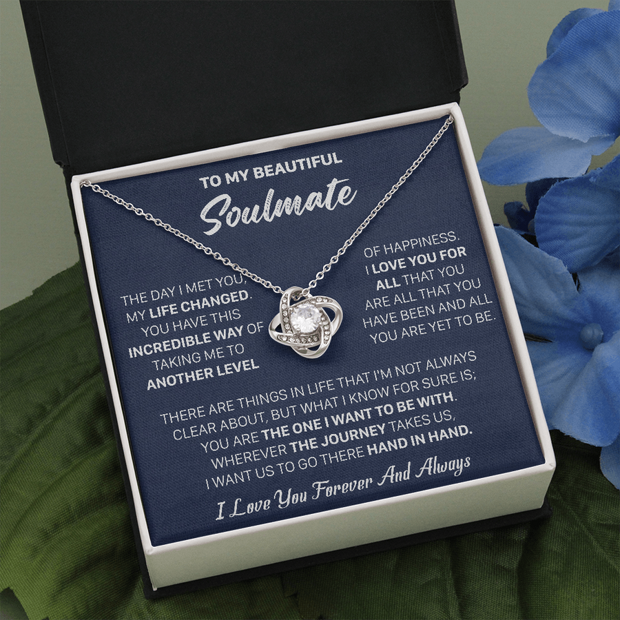 Gift For Your Soulmate Christmas - My Life Changed - Love Knot Necklace