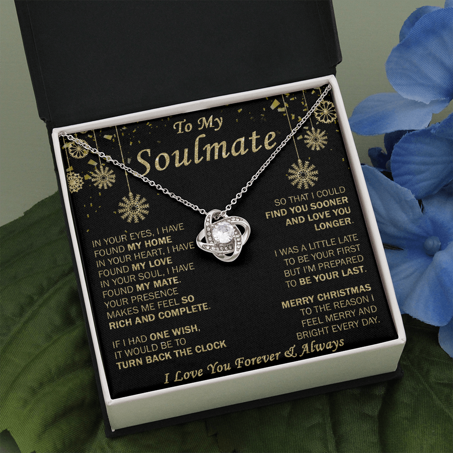 Gift For Your Soulmate Christmas - Merry - Love Knot Necklace