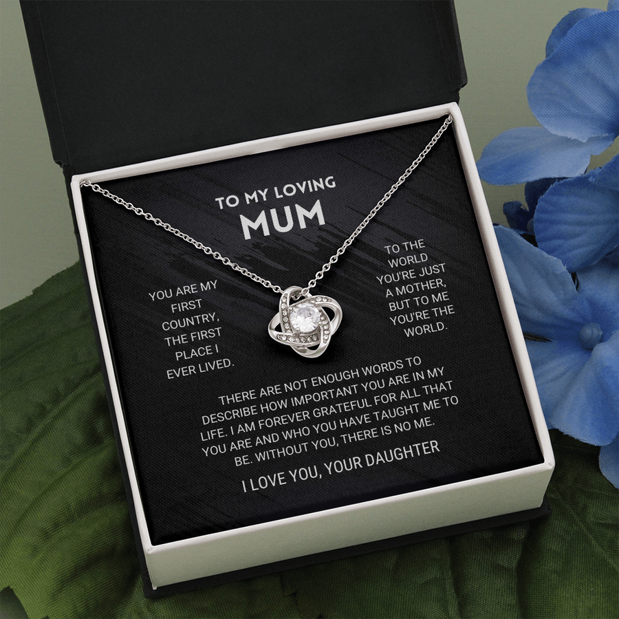 Mum - You're The World - Necklace From Daughter