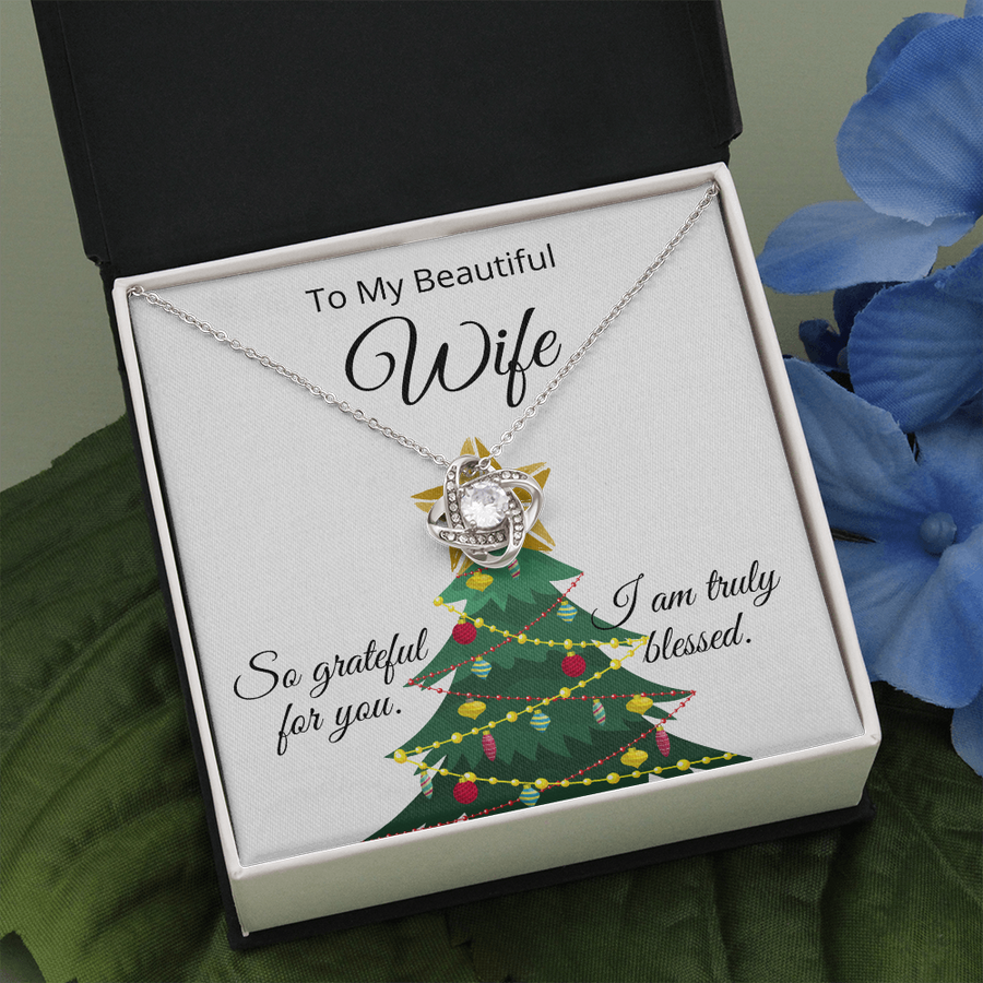 Christmas Gratefulness for Wife, Necklace Gift from blessed husband
