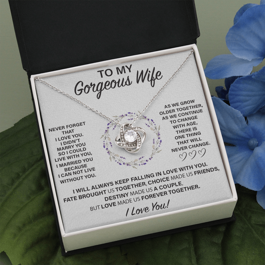 (WF001) Love Knot Necklace // GIFT FOR WIFE
