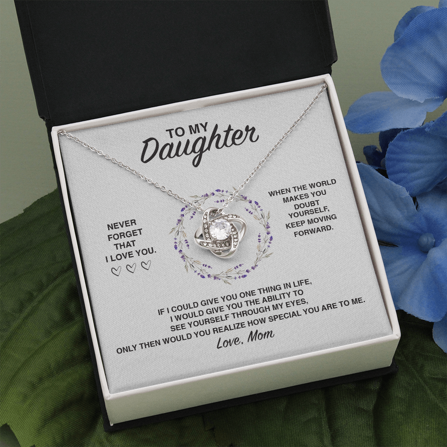 (DM012) Love Knot Necklace // Gift For Daughter