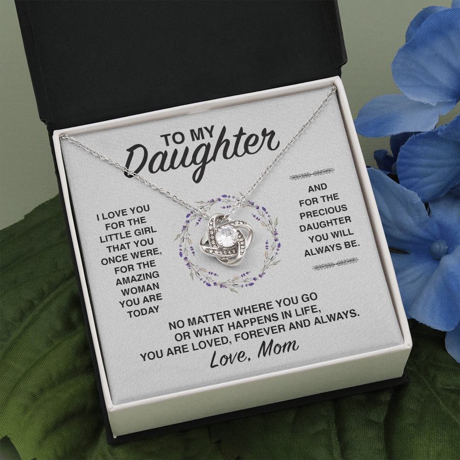 (DM014) Love Knot Necklace // Gift For Daughter