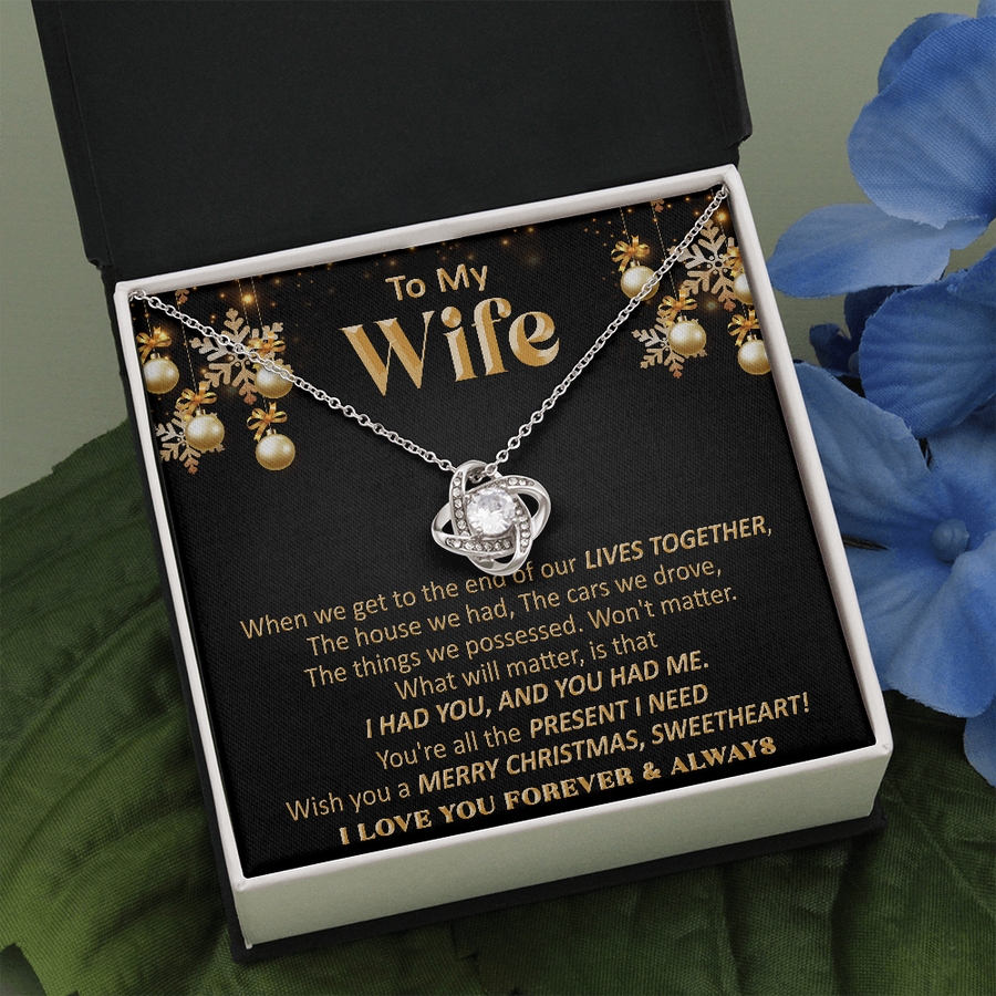 Gift For Wife Christmas - Our Lives - Love Knot Necklace
