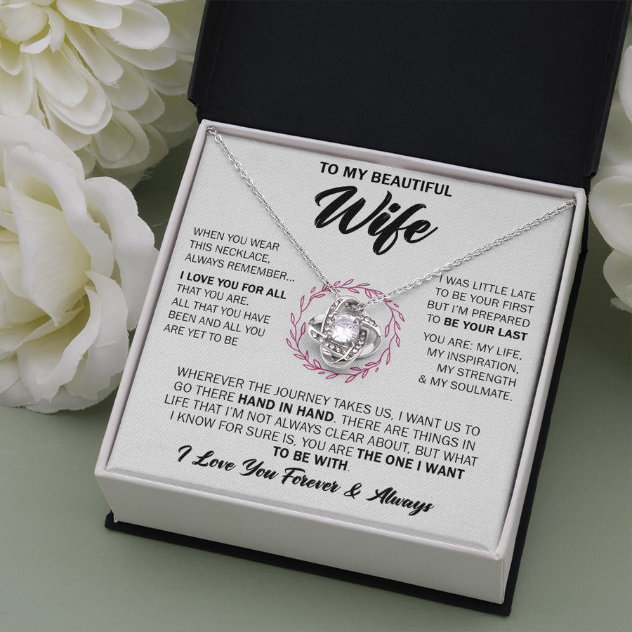 Gift For Wife - Late - Love Knot Necklace
