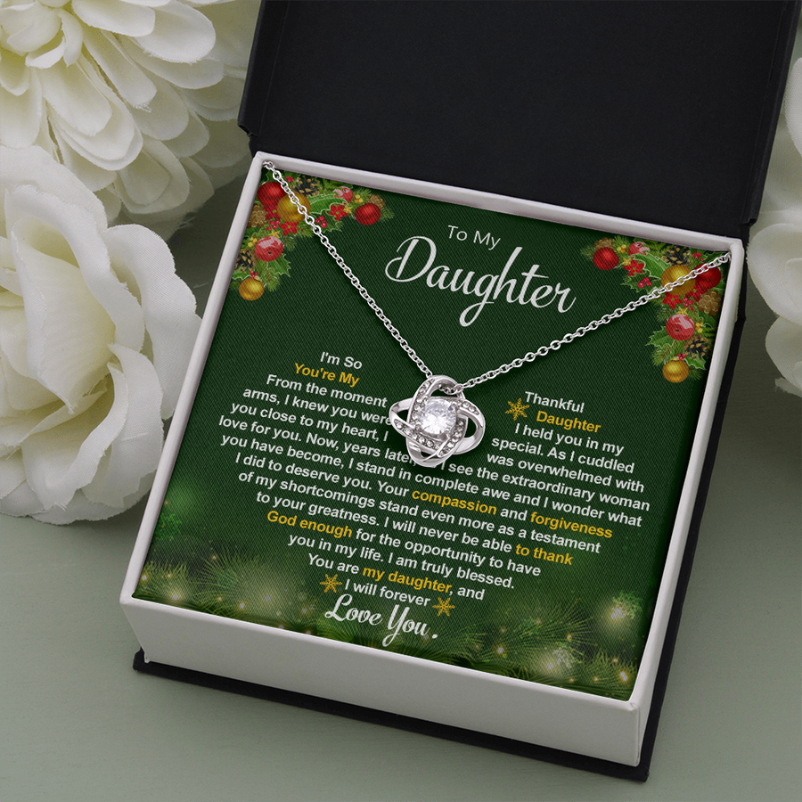 Christmas Gift To My Daughter, To My Daughter Necklace