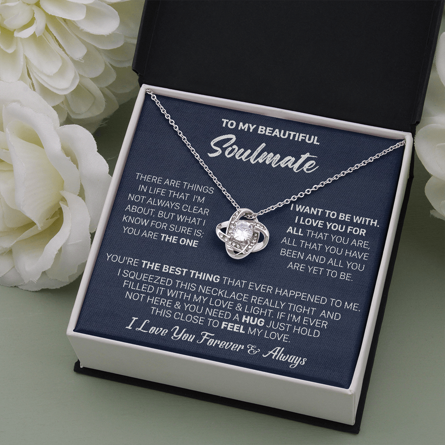 Cadeau pour votre âme sœur Collier nœud d’amour Be with Squeezed