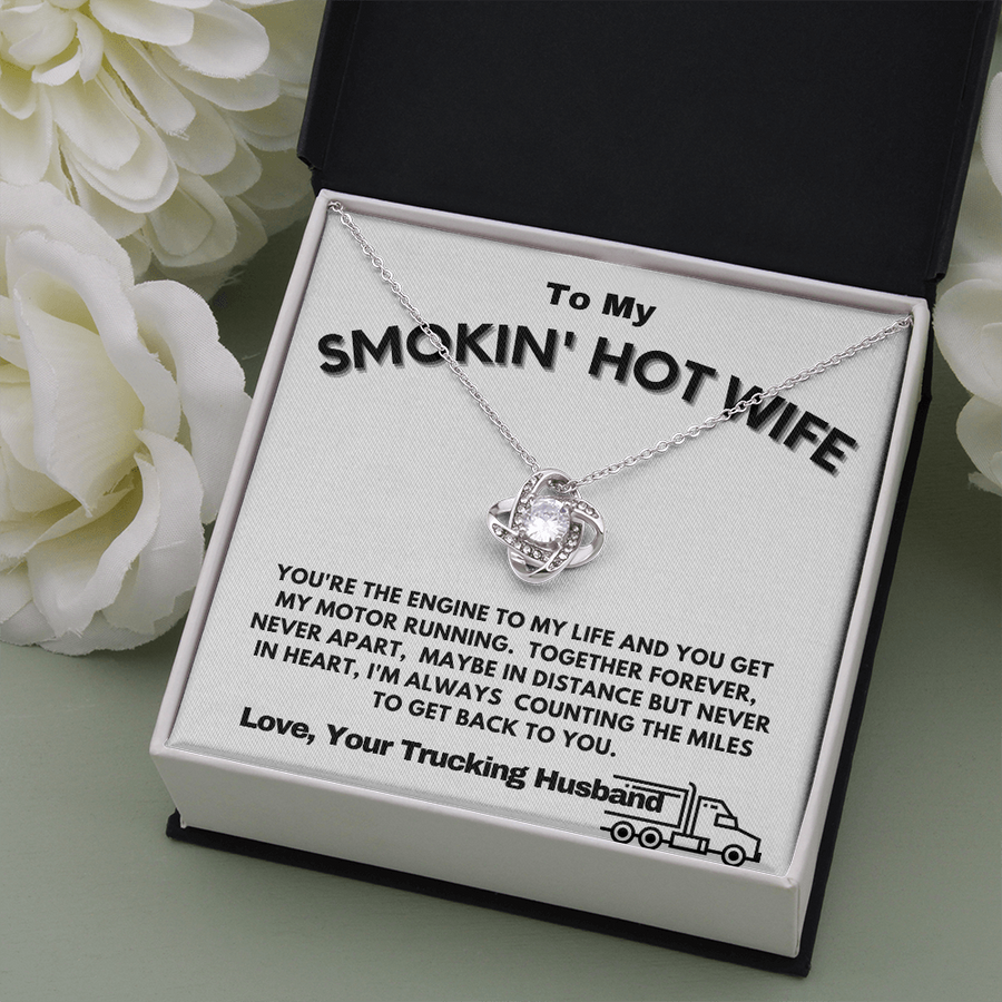 To My Smokin' Hot Wife from Truck Driver Husband Necklace